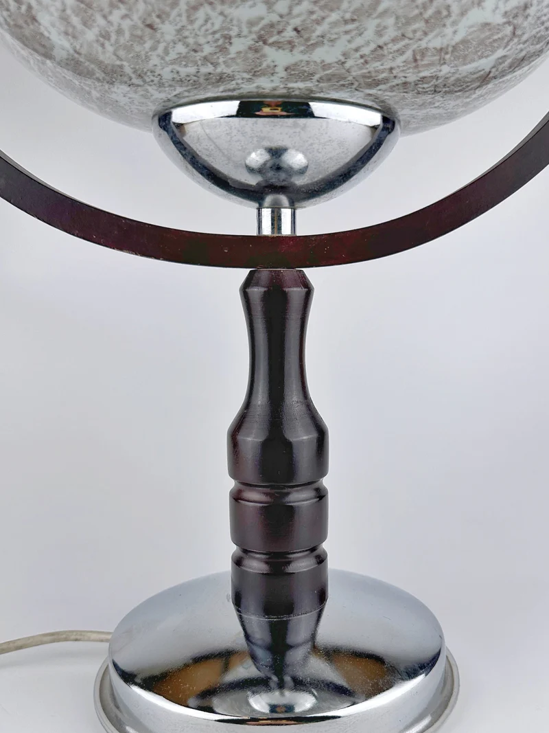 Vintage East German Space Age Chrome Table Lamp - 1970s