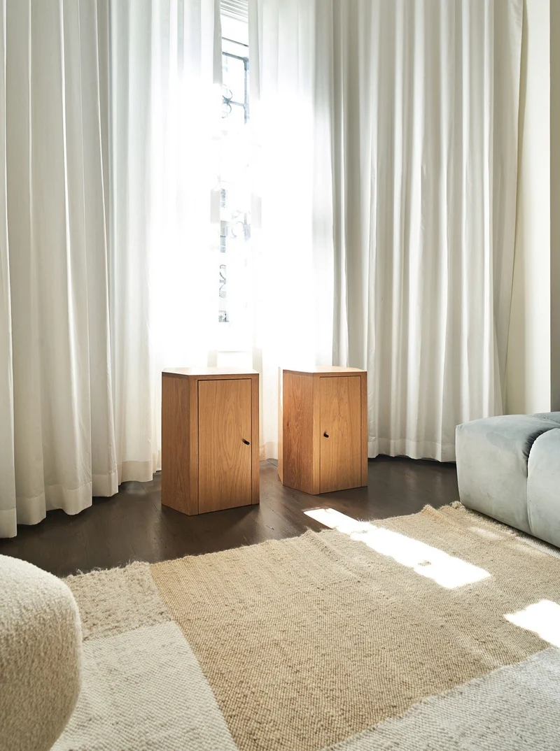 Pair of Park Night Stands in Oiled Oak