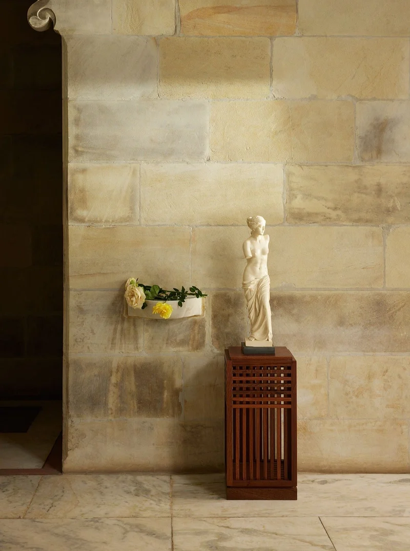 Riviera Plinth short in Oiled African Mahogany
