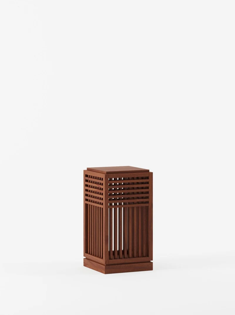 Riviera Plinth short in Oiled African Mahogany
