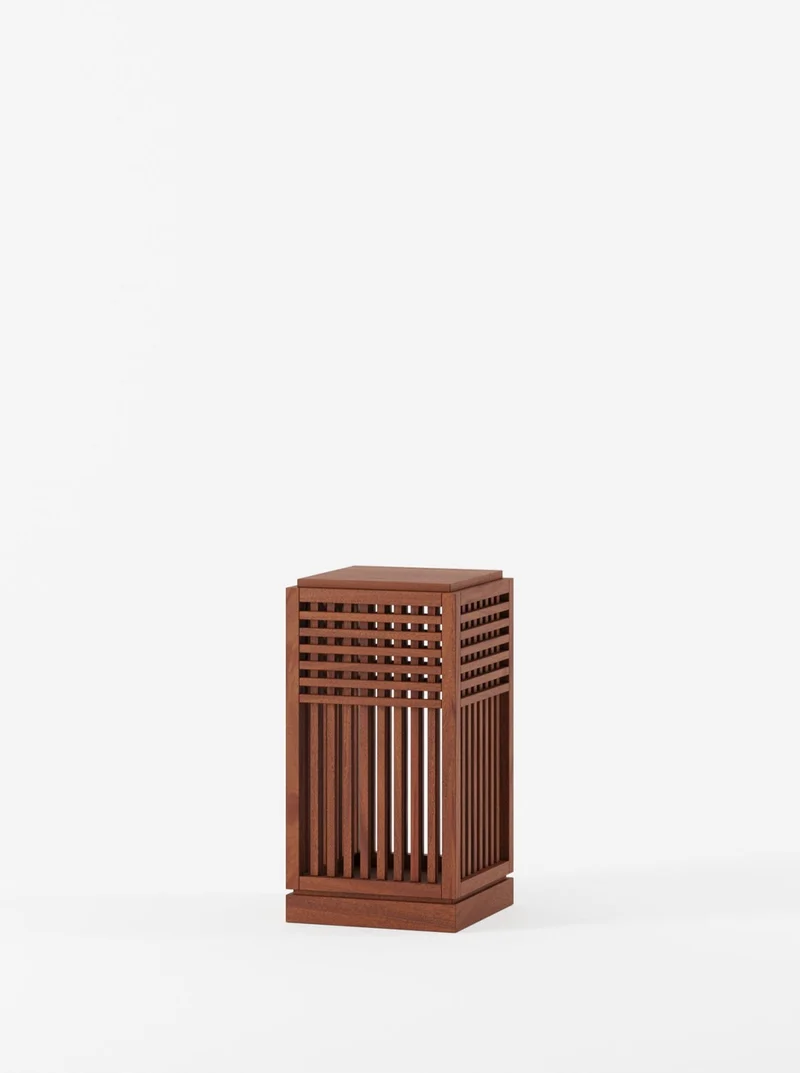 Riviera Plinth short in Oiled African Mahogany
