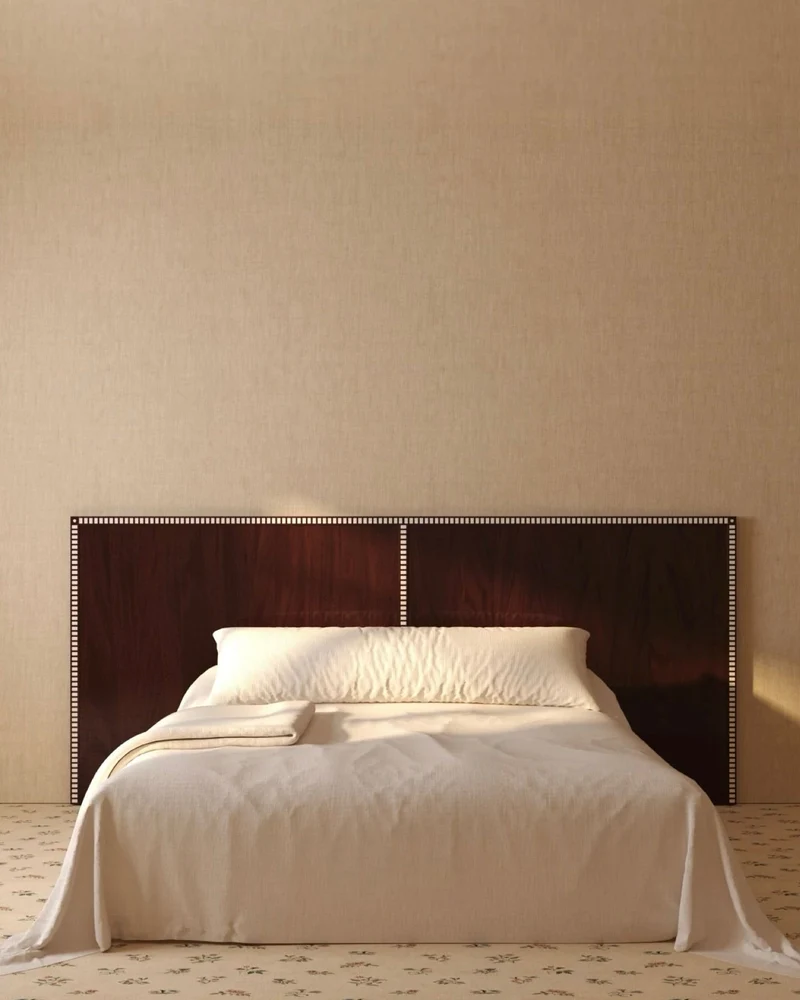"Aquarama" Headboard in African Mahogany