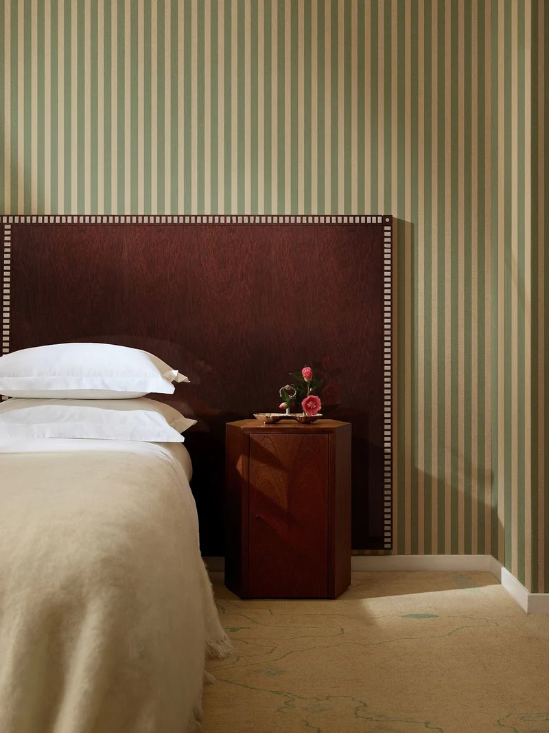 "Aquarama" Headboard in African Mahogany