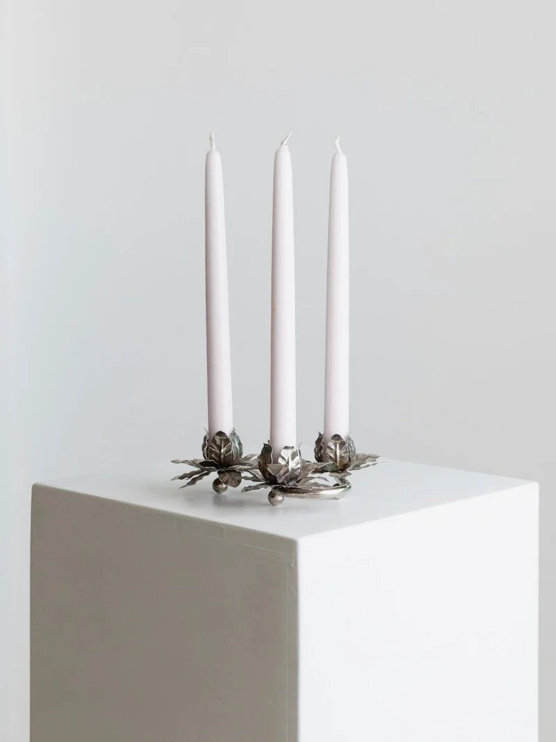 Silver Plated Vintage Candleholders