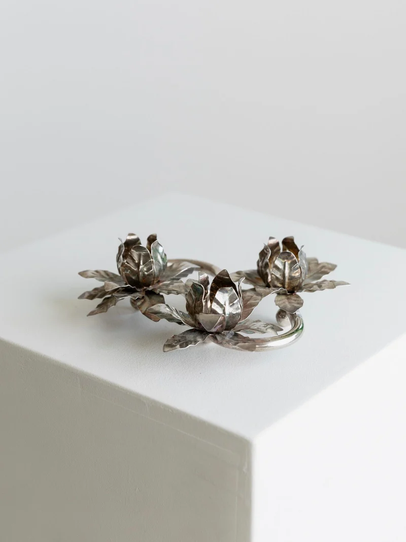 Silver Plated Vintage Candleholders