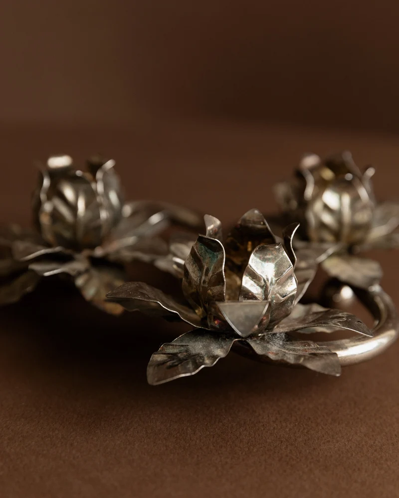 Silver Plated Vintage Candleholders
