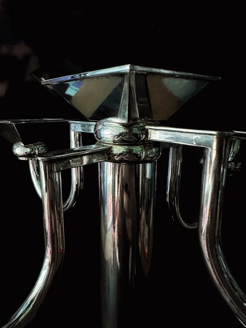 Silver Plated Art Deco Candelholder 80s