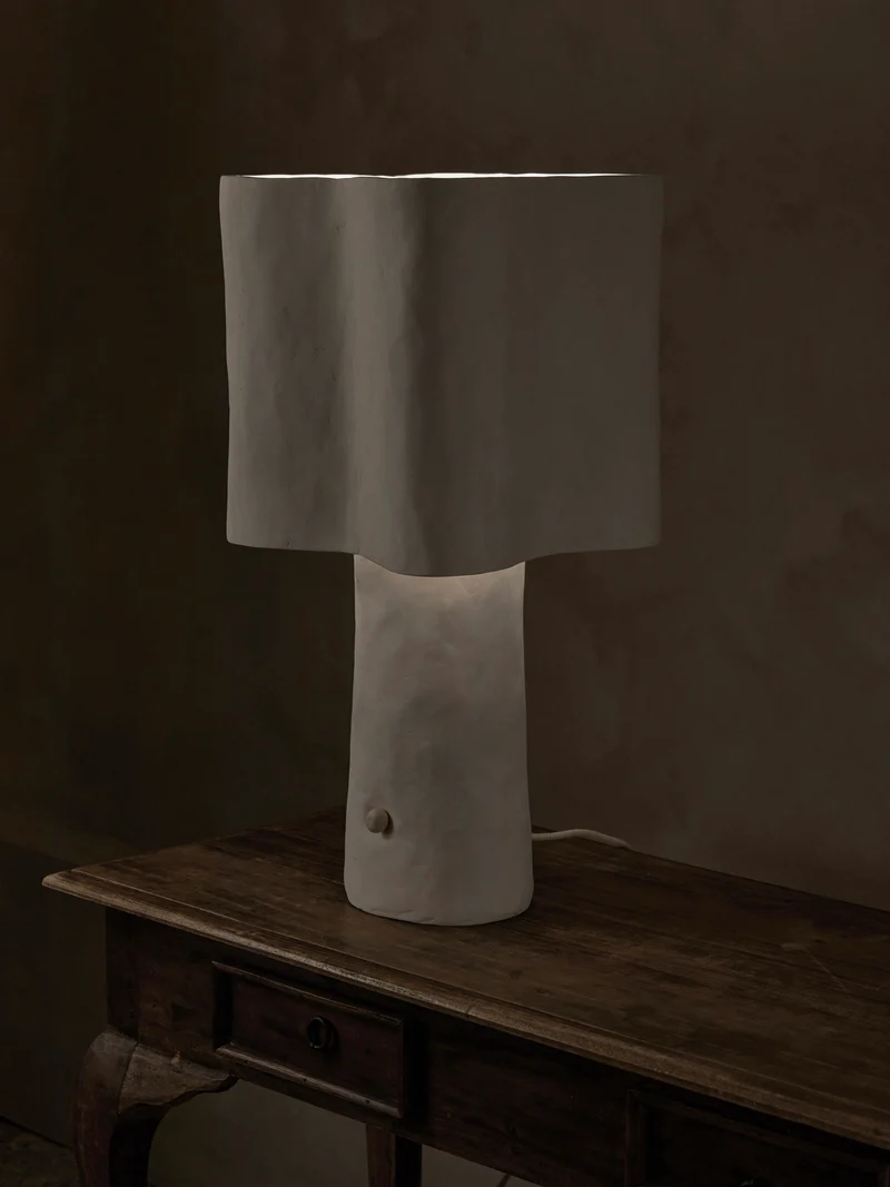 Freeform Plaster Table Lamp