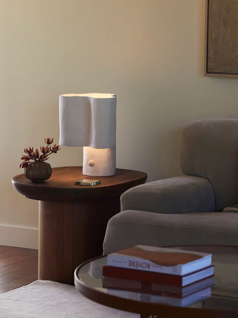 Cantilever Freeform Plaster Table Lamp