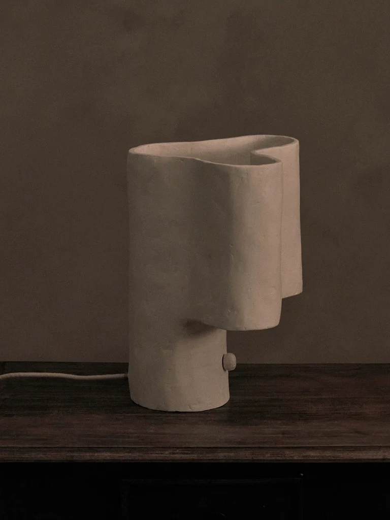 Cantilever Freeform Plaster Table Lamp