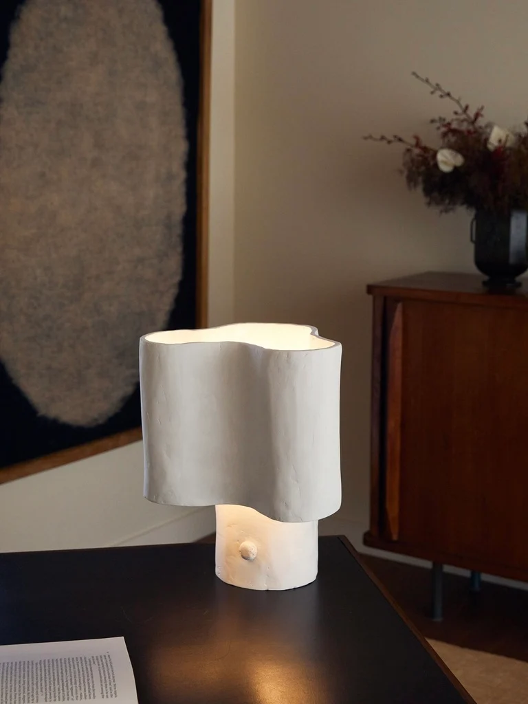 Cantilever Freeform Plaster Table Lamp