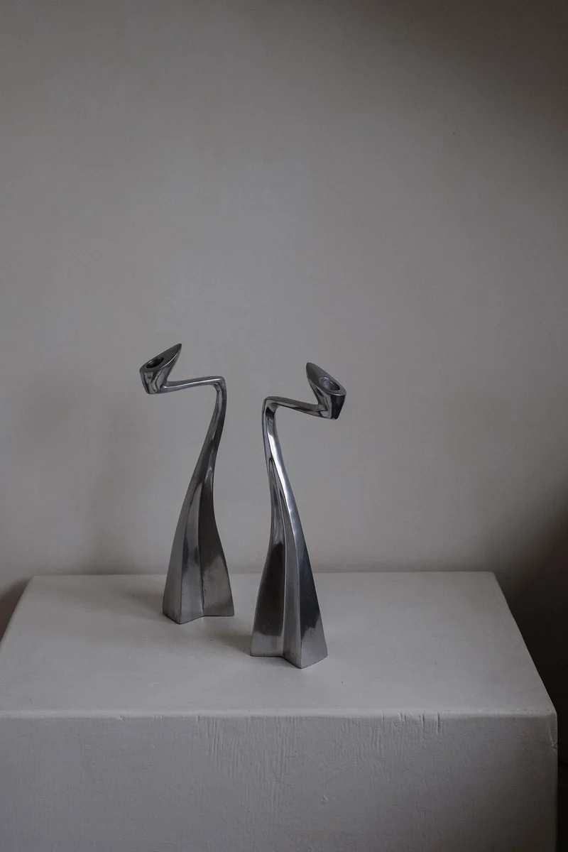Pair of Candleholders by Matthew Hilton 80's