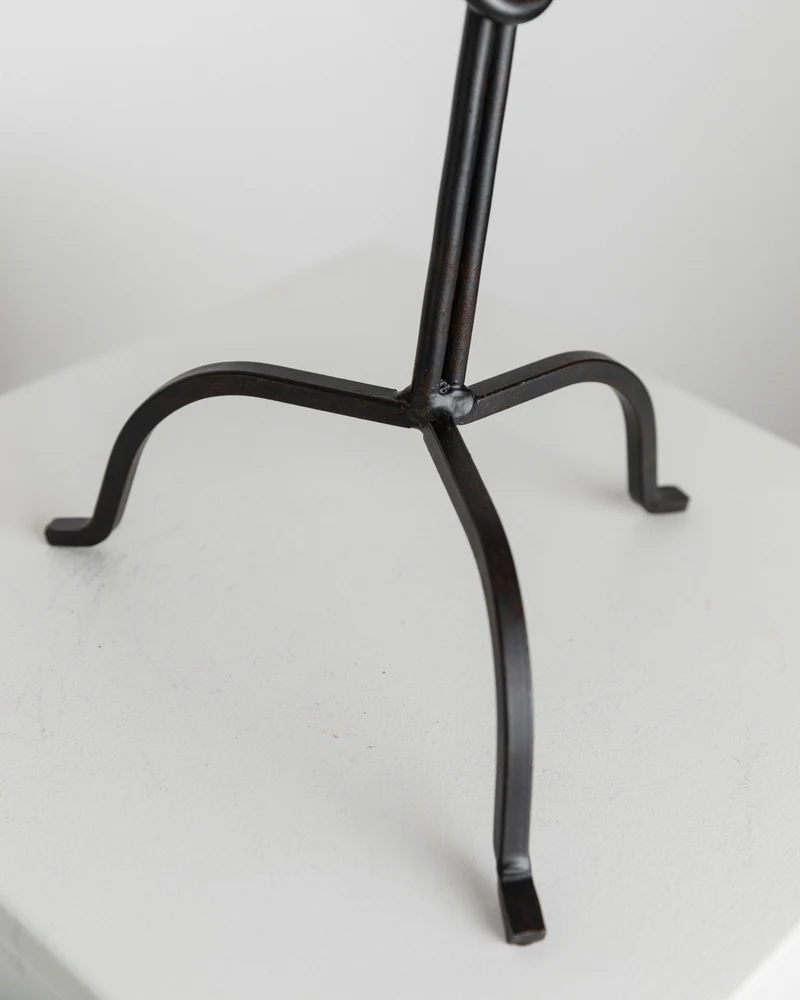 Candleholder Hand-forged Iron - Italy 1970s