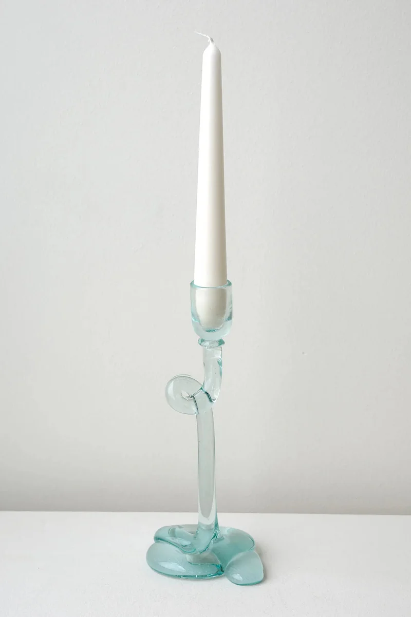 Thaw - Recycled Glass Candleholder in Clear