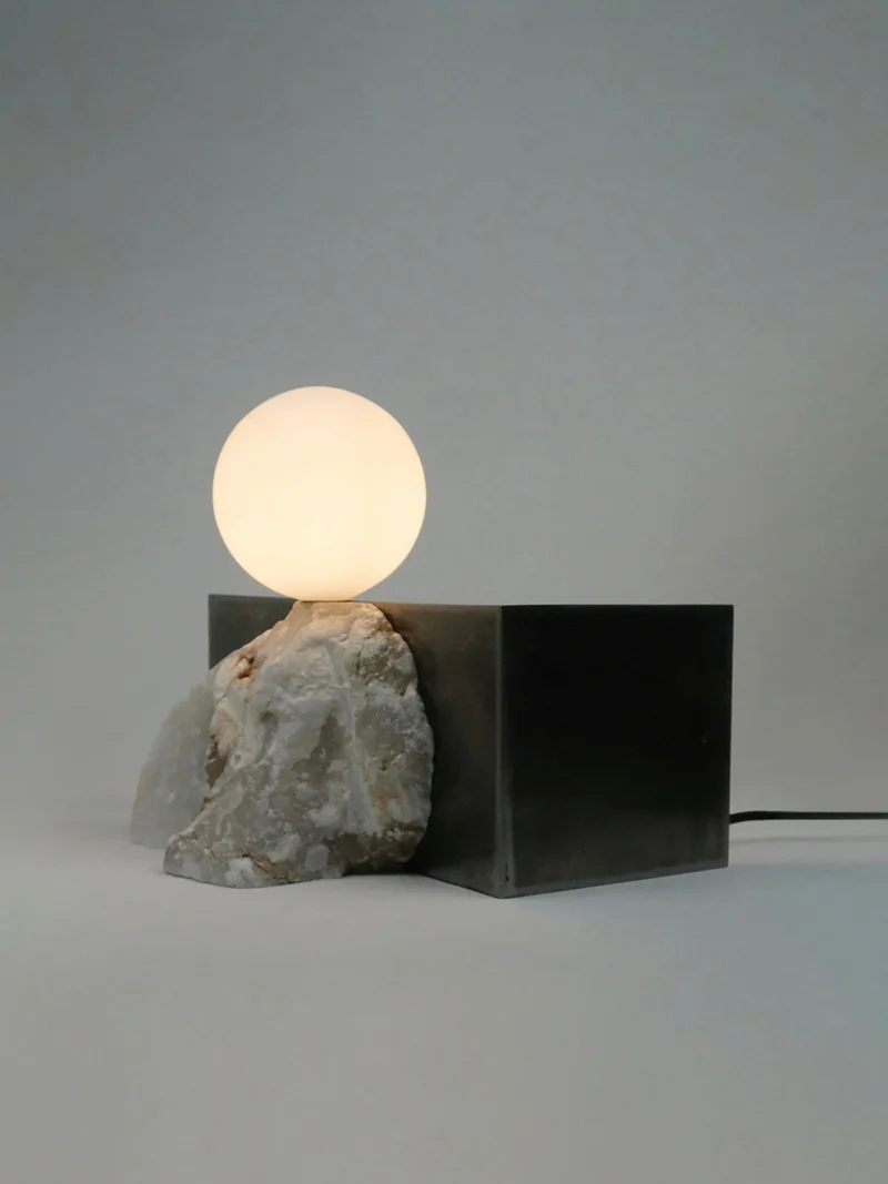 'Himalaya Lunar' - Horizontal Alabaster Table Lamp