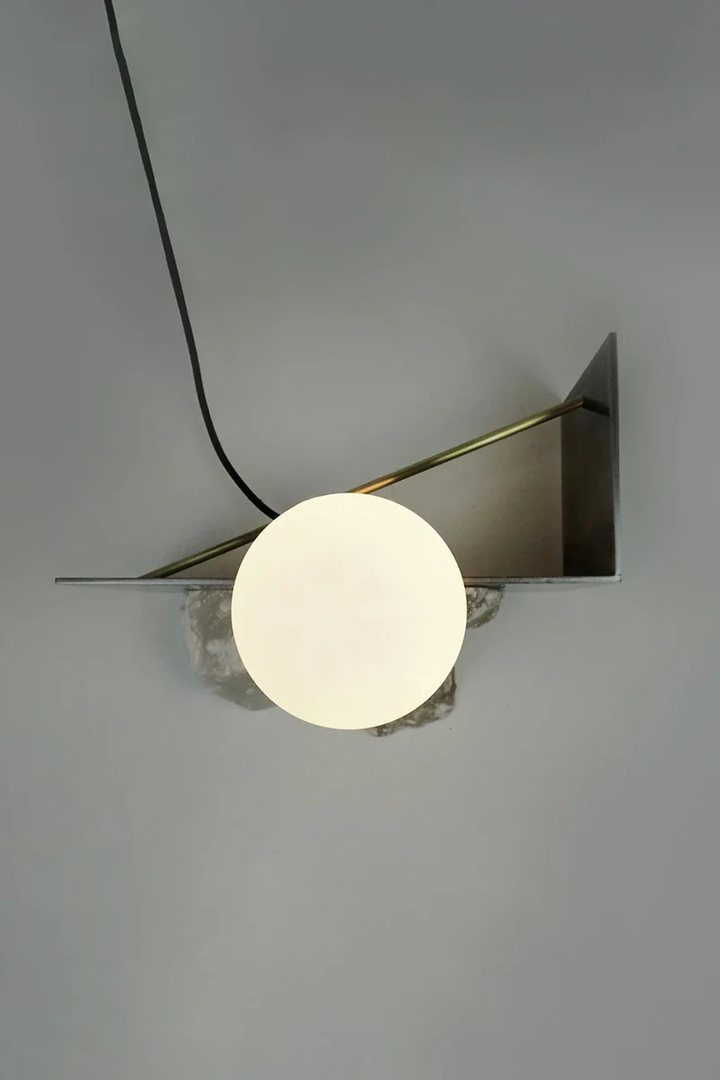 'Himalaya Lunar' - Horizontal Alabaster Table Lamp