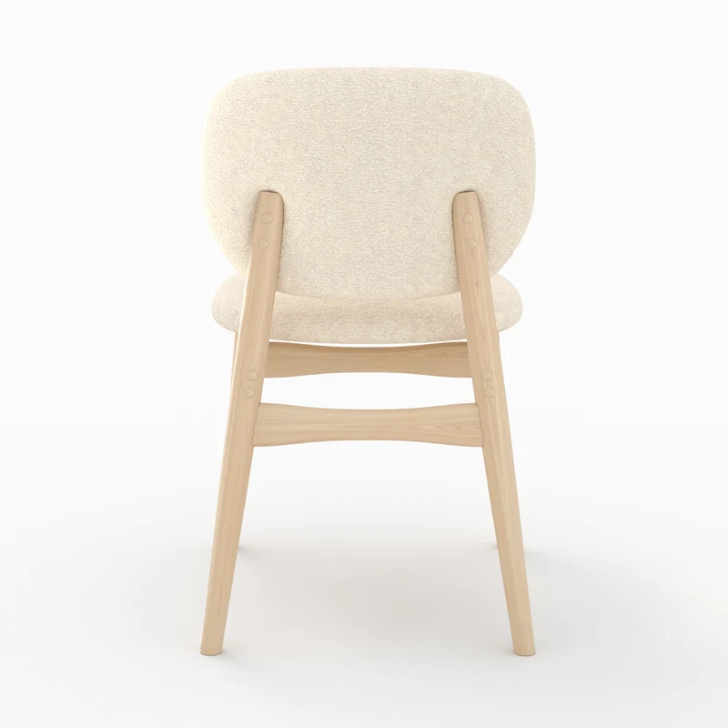 Lot de 2 chaises Paulette en tissu bouclé beige