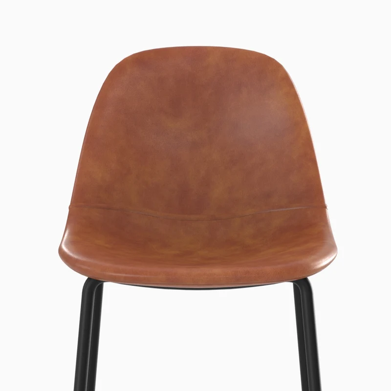 Chaise pour îlot central Henrik en cuir synthétique camel 65 cm