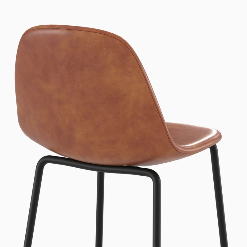 Chaise pour îlot central Henrik en cuir synthétique camel 65 cm