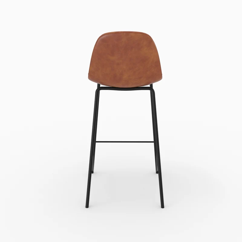 Chaise pour îlot central Henrik en cuir synthétique camel 65 cm