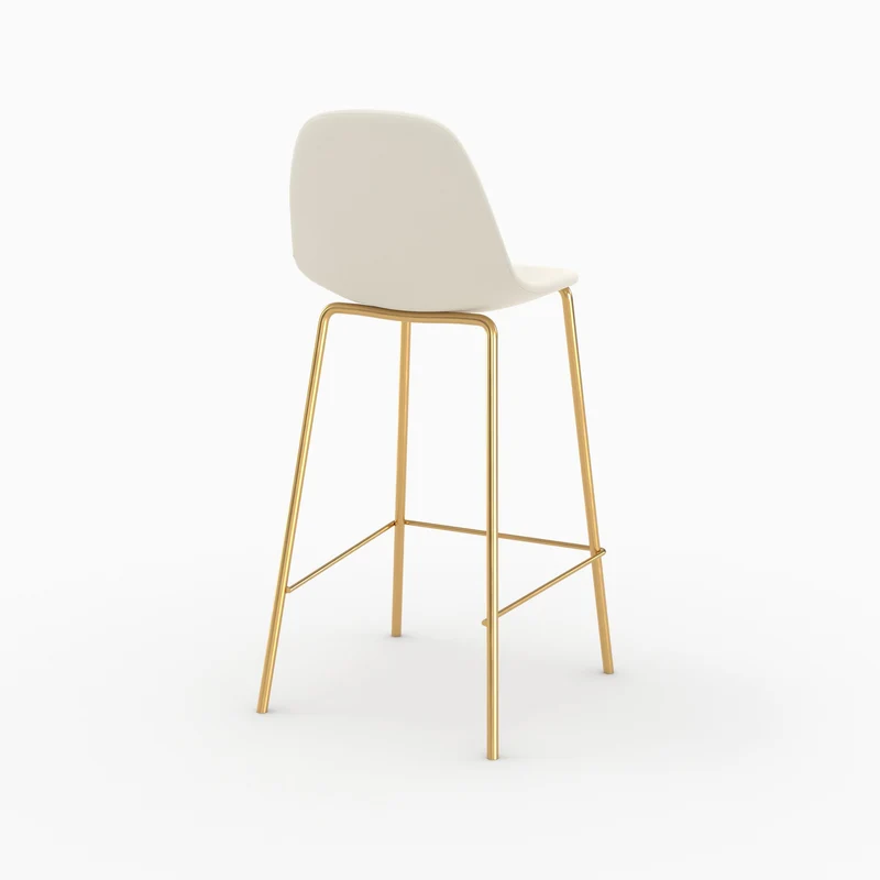 Chaise pour îlot central Henrik en cuir synthétique blanc 65 cm