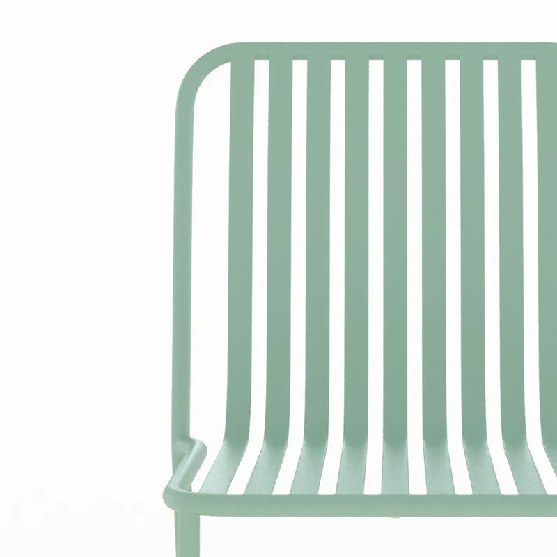 Table et chaises de jardin Yumi en métal vert 2 personnes