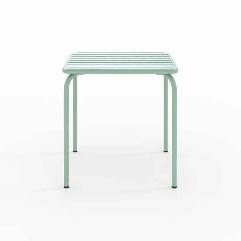 Table et chaises de jardin Yumi en métal vert 2 personnes