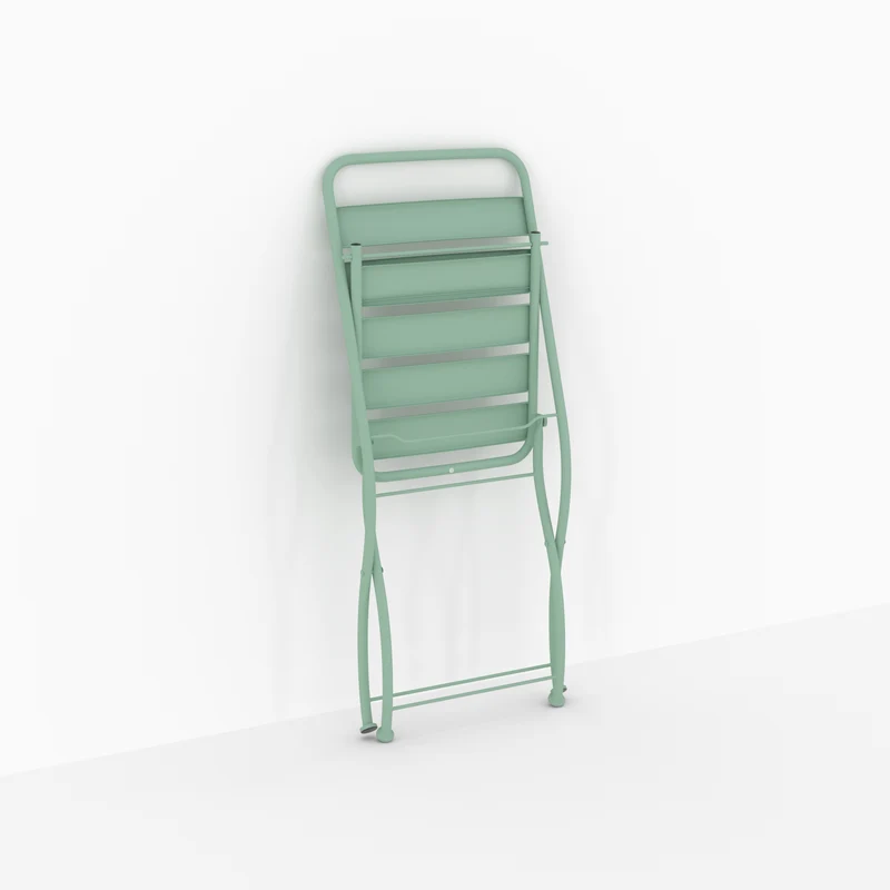 Table et chaises de jardin Yumi 4 personnes en métal vert