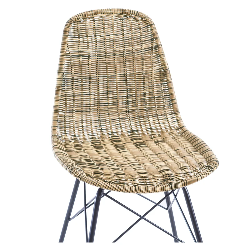 Table et chaises de jardin Tiptur 8 personnes en bois et résine