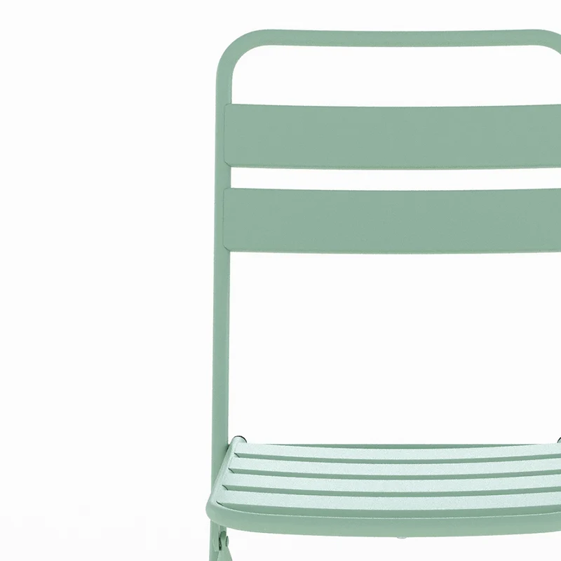 Table et chaises de jardin pliantes Yumi 4 personnes en métal vert