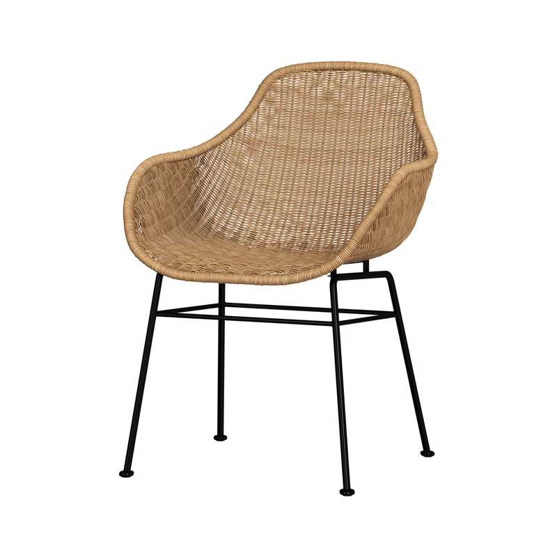 Table et chaises de jardin Carmela 8 personnes en bois de teck et résine