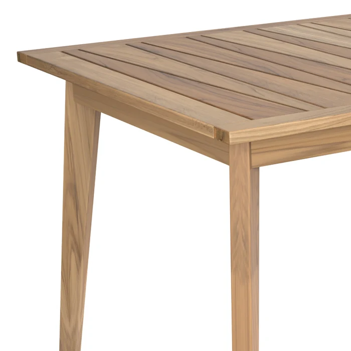 Table et chaises de jardin Carmela 8 personnes en bois de teck et résine