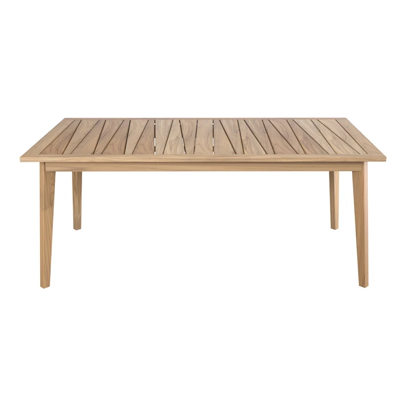 Table et chaises de jardin Carmela 8 personnes en bois de teck et résine