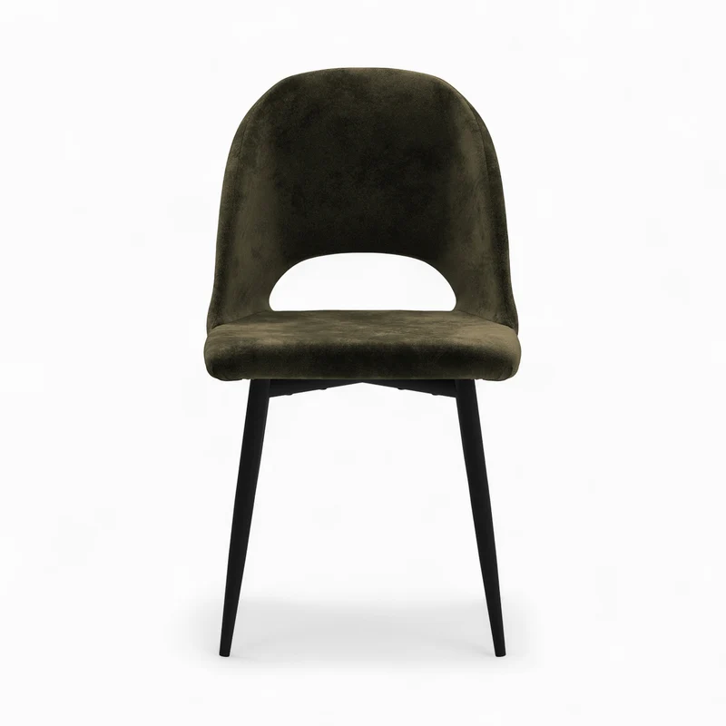 Pack Pénélope 2 chaises et 2 chaises de bar 65 cm en velours vert