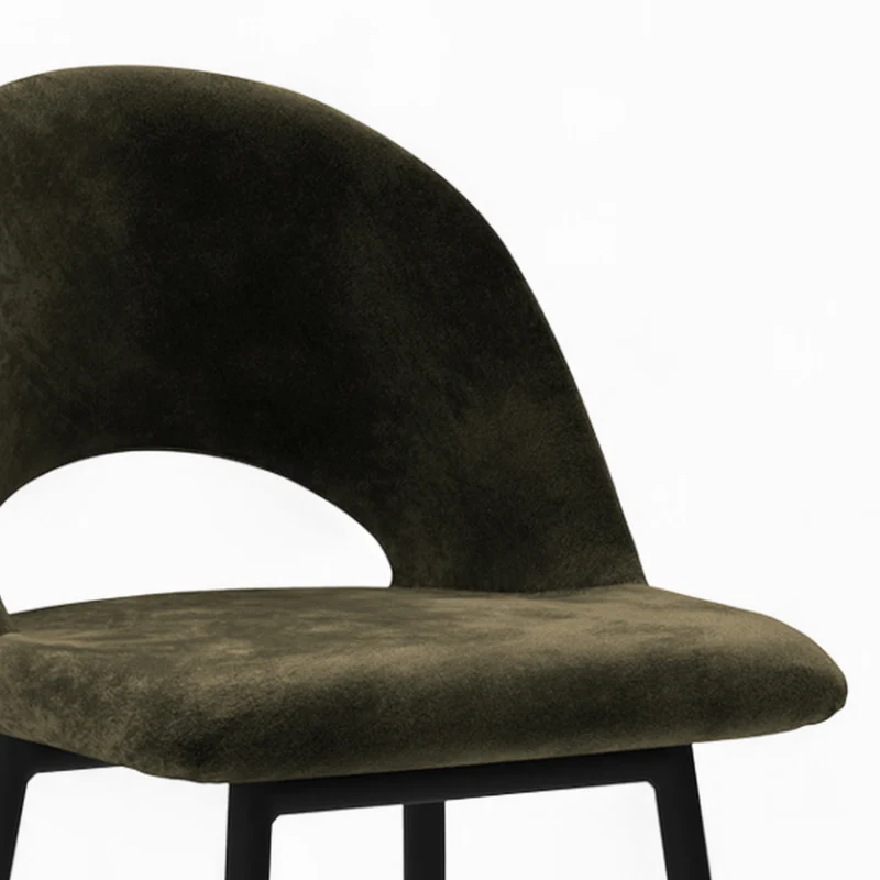 Pack Pénélope 2 chaises et 2 chaises de bar 65 cm en velours vert