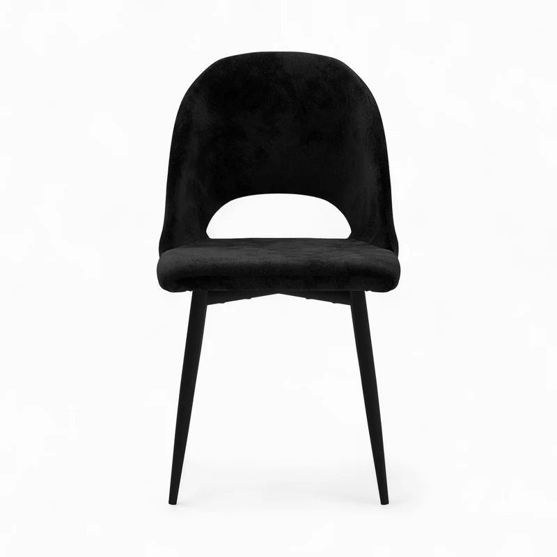 Pack Pénélope 2 chaises et 2 chaises de bar 65 cm en velours noir