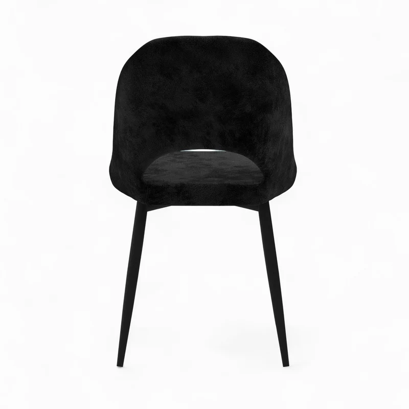 Pack Pénélope 2 chaises et 2 chaises de bar 65 cm en velours noir