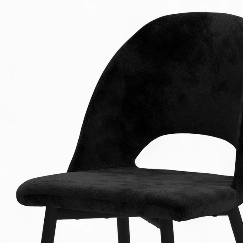 Pack Pénélope 2 chaises et 2 chaises de bar 65 cm en velours noir