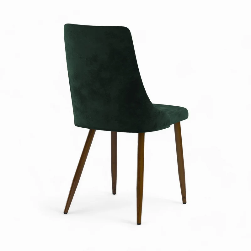Pack 4 chaises Vinni en velours jaune et vert