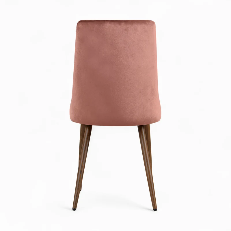 Pack 4 chaises Vinni en velours bleu et rose