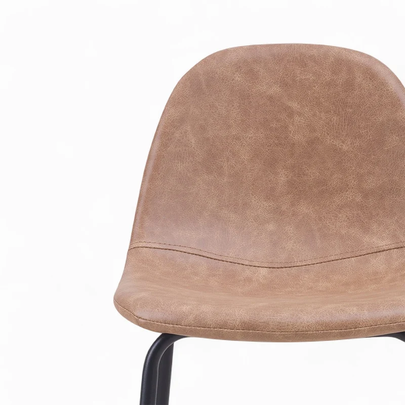 Pack 4 chaises pour îlot central Henrik taupe et gris/noir 65 cm