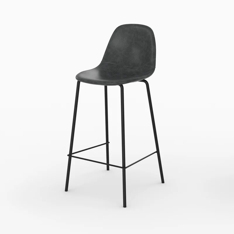 Pack 4 chaises pour îlot central Henrik taupe et gris/noir 65 cm
