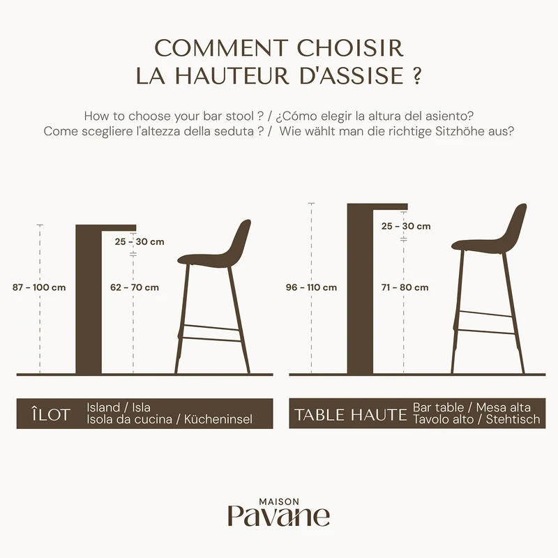 Lot de 2 chaises de bar de jardin Duli 76 cm en plastique bleu pastel