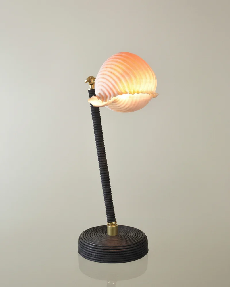 'L’Escargot' Brass Table Lamp
