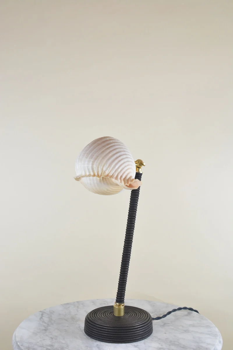 'L’Escargot' Brass Table Lamp