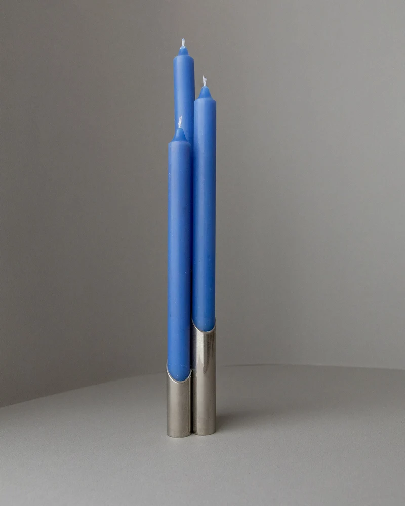 Stainless Steel Candle Holder, Italy 1970s