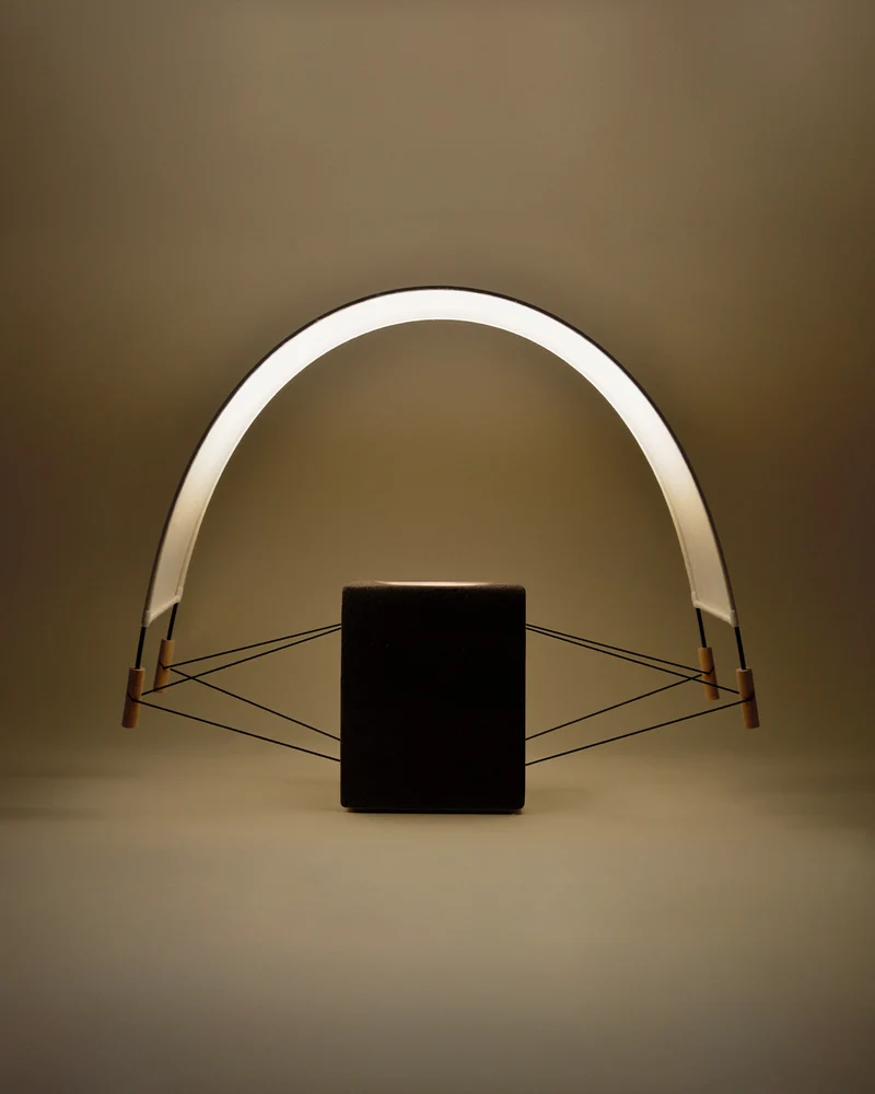 Parametric Design Table Lamps in Black Terracotta