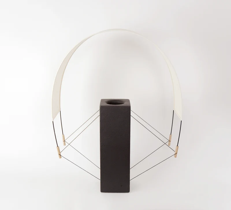 Contemporary Table Lamps in Black Terracotta - Lumia - Collection Aura