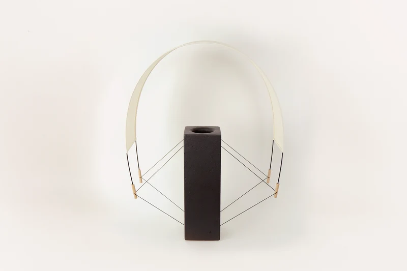Contemporary Table Lamps in Black Terracotta - Lumia - Collection Aura