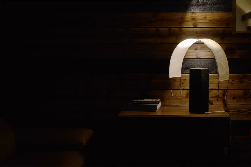 Contemporary Table Lamps in Black Terracotta - Lumia - Collection Aura